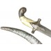 Dagger Knife Damascus Steel Blade Chip Handle Silver Wire Work - B52